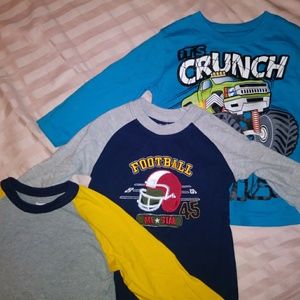 3 packs size 3T long sleeved shirts